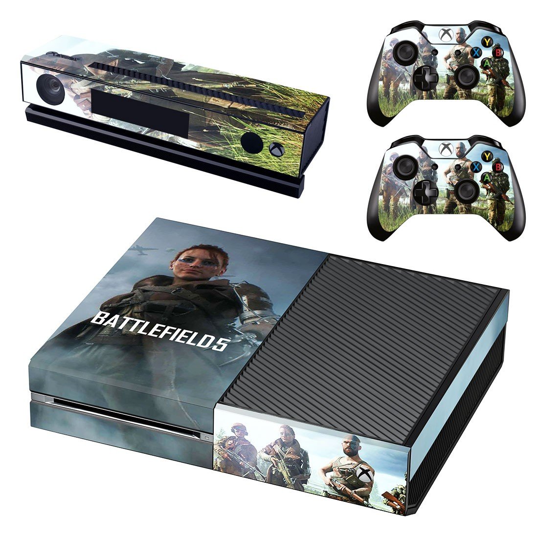 Battlefield 5 decal skin sticker for Xbox One console and controllers