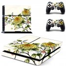 Flower Wallpaper decal skin sticker for PS4 console and controllers