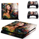 Lady Wallpaper decal skin sticker for PS4 console and controllers