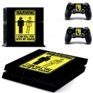 Danger Icon decal skin sticker for PS4 console and controllers