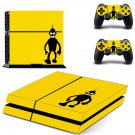 Futurama bender decal skin sticker for PS4 console and controllers