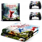 Unravel Two decal skin sticker for PS4 console and controllers