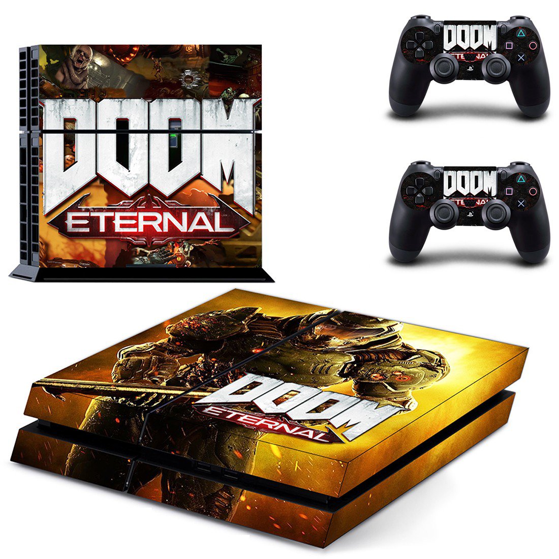 Doom Eternal decal skin sticker for PS4 console and controllers