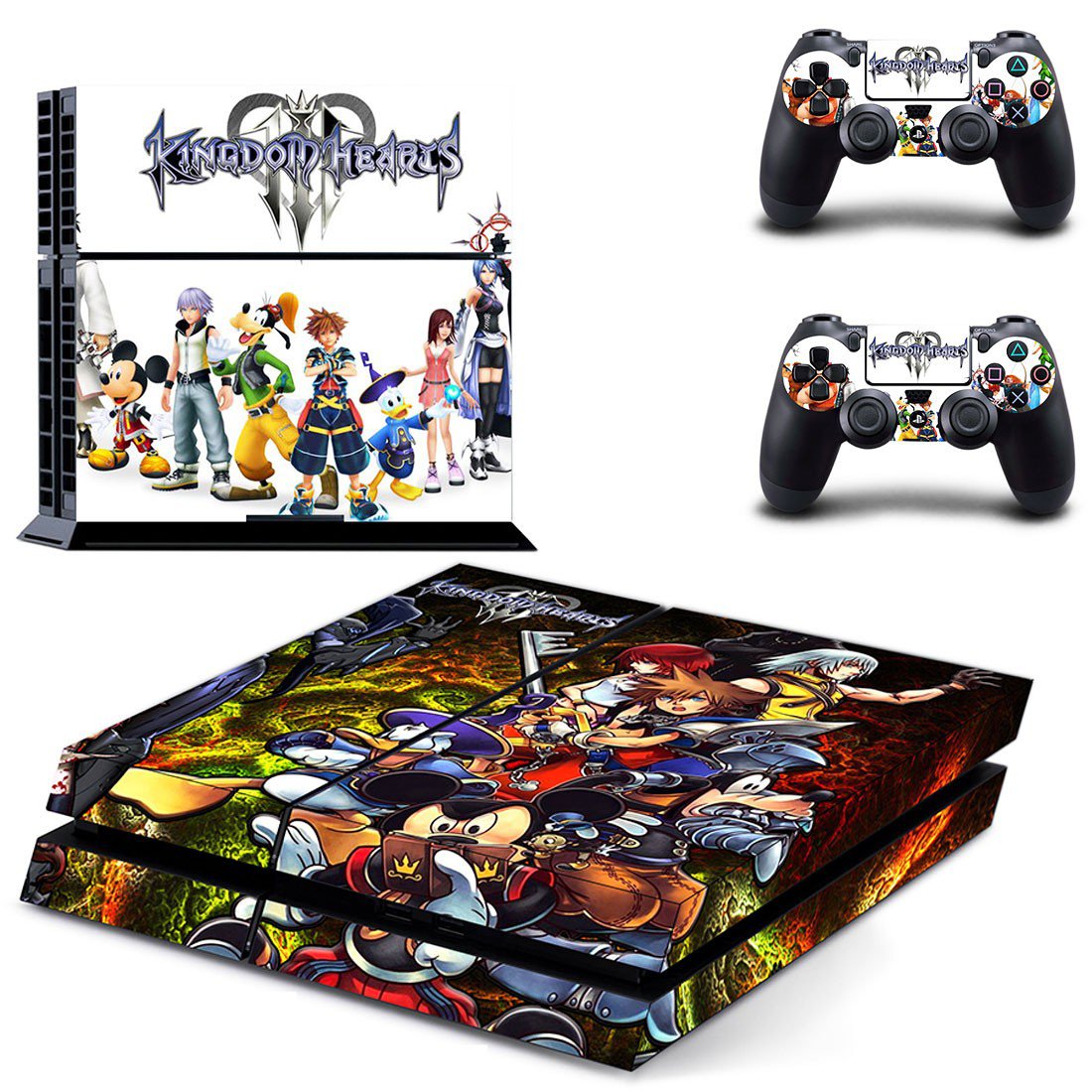 Kingdom Hearts 3 decal skin sticker for PS4 console and controllers