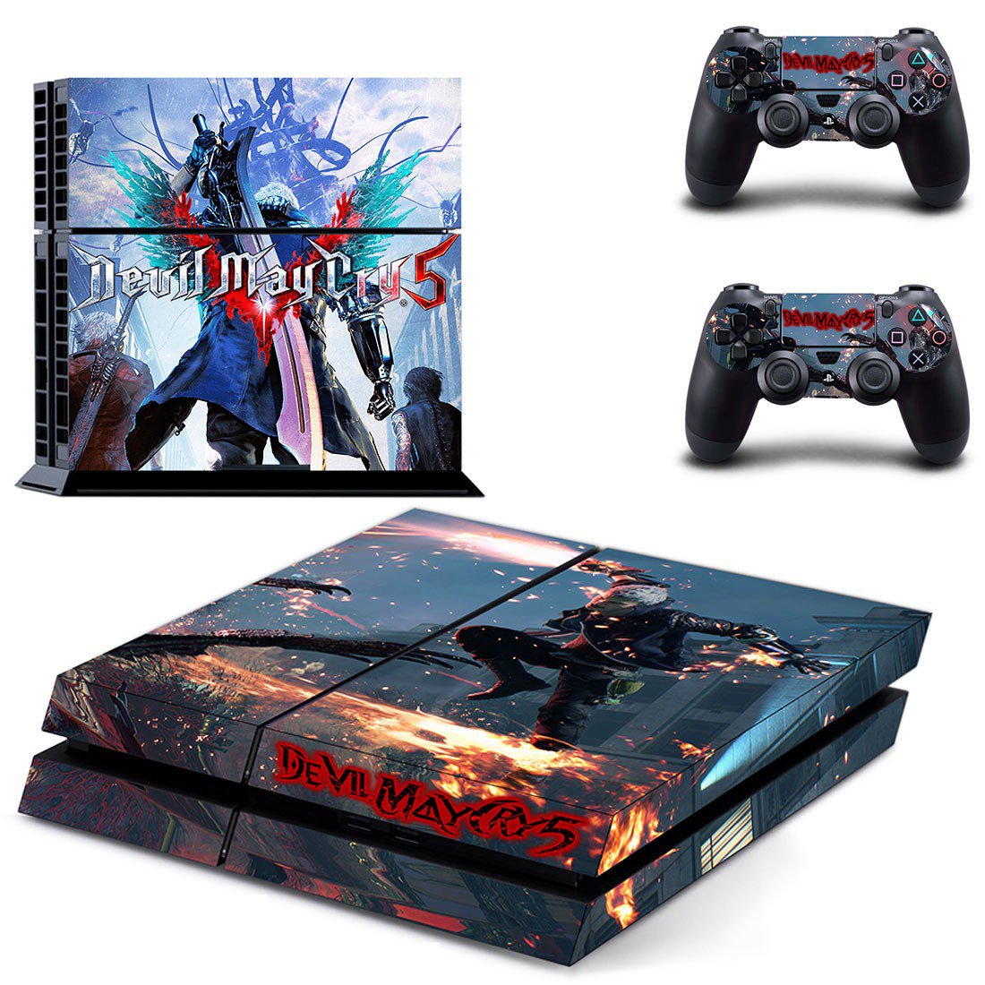 Devil May Cry 5 decal skin sticker for PS4 console and controllers