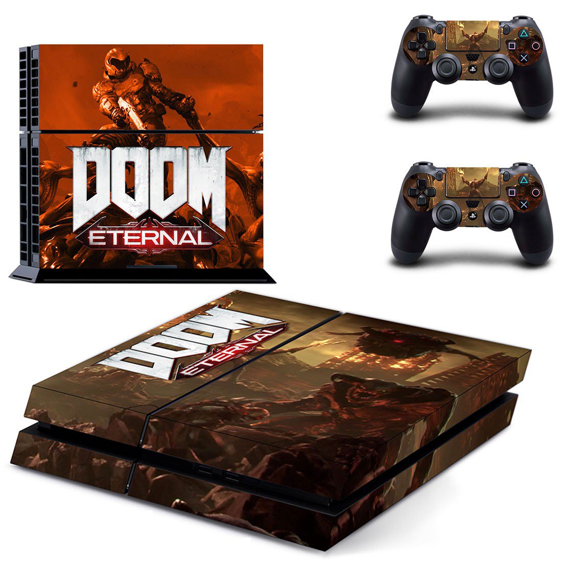 Doom Eternal decal skin sticker for PS4 console and controllers