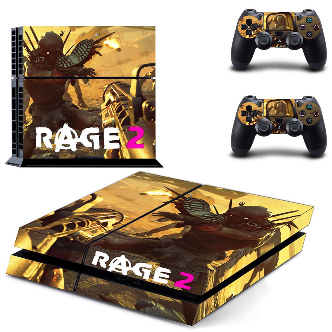 Rage 2 decal skin sticker for PS4 console and controllers