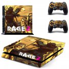Rage 2 decal skin sticker for PS4 console and controllers