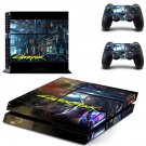 Cyberpunk 2077 decal skin sticker for PS4 console and controllers