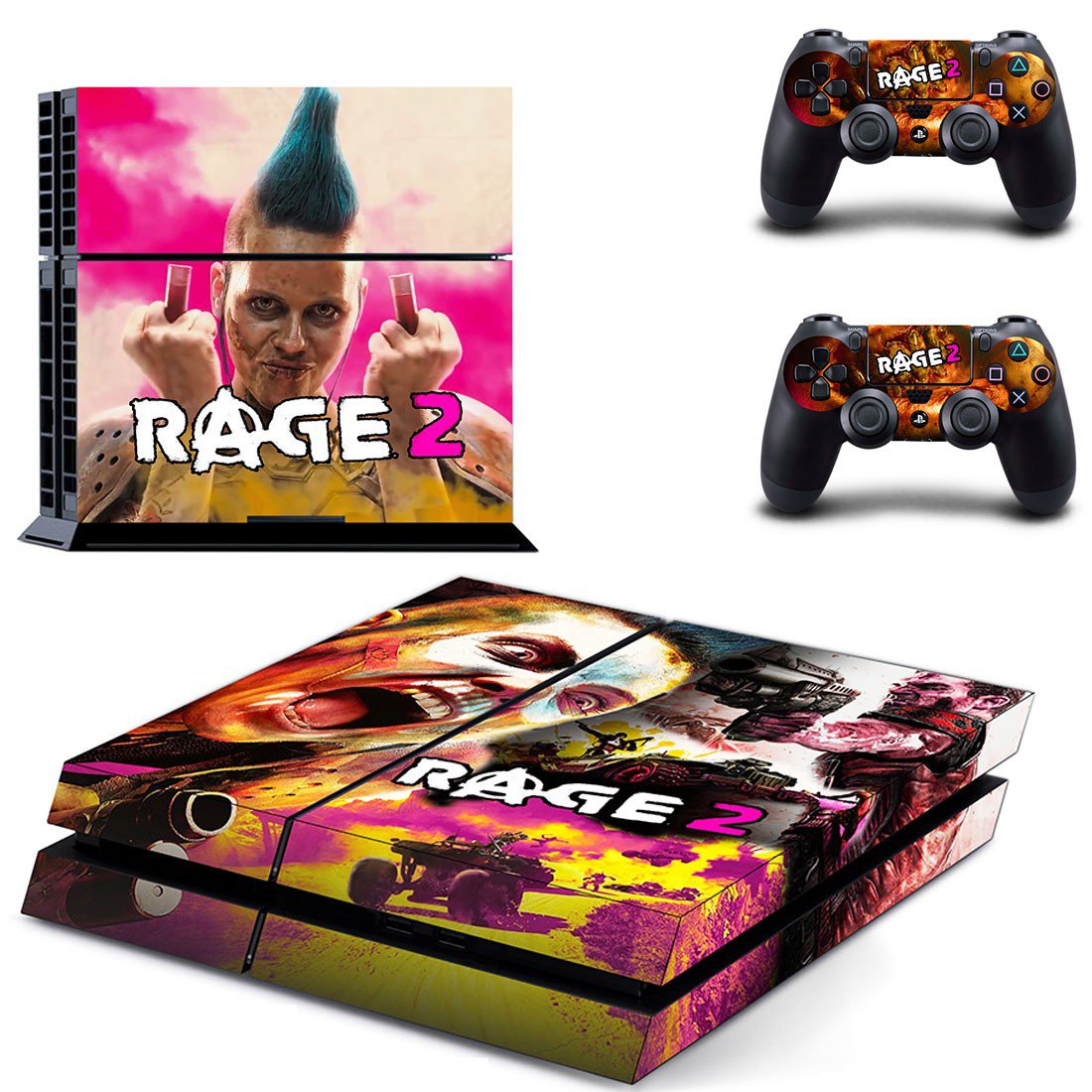 Rage 2 decal skin sticker for PS4 console and controllers