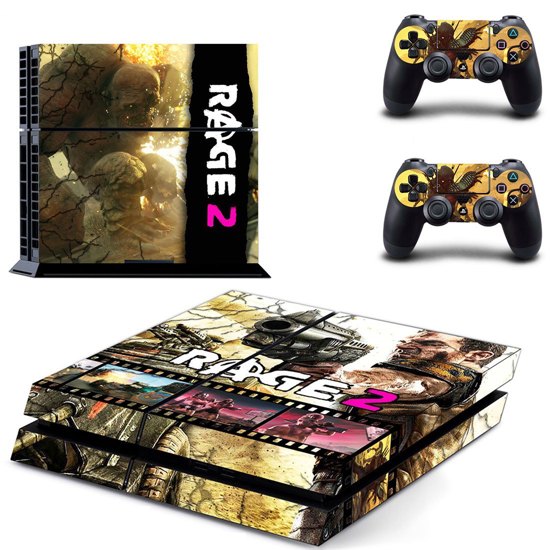 Rage 2 decal skin sticker for PS4 console and controllers