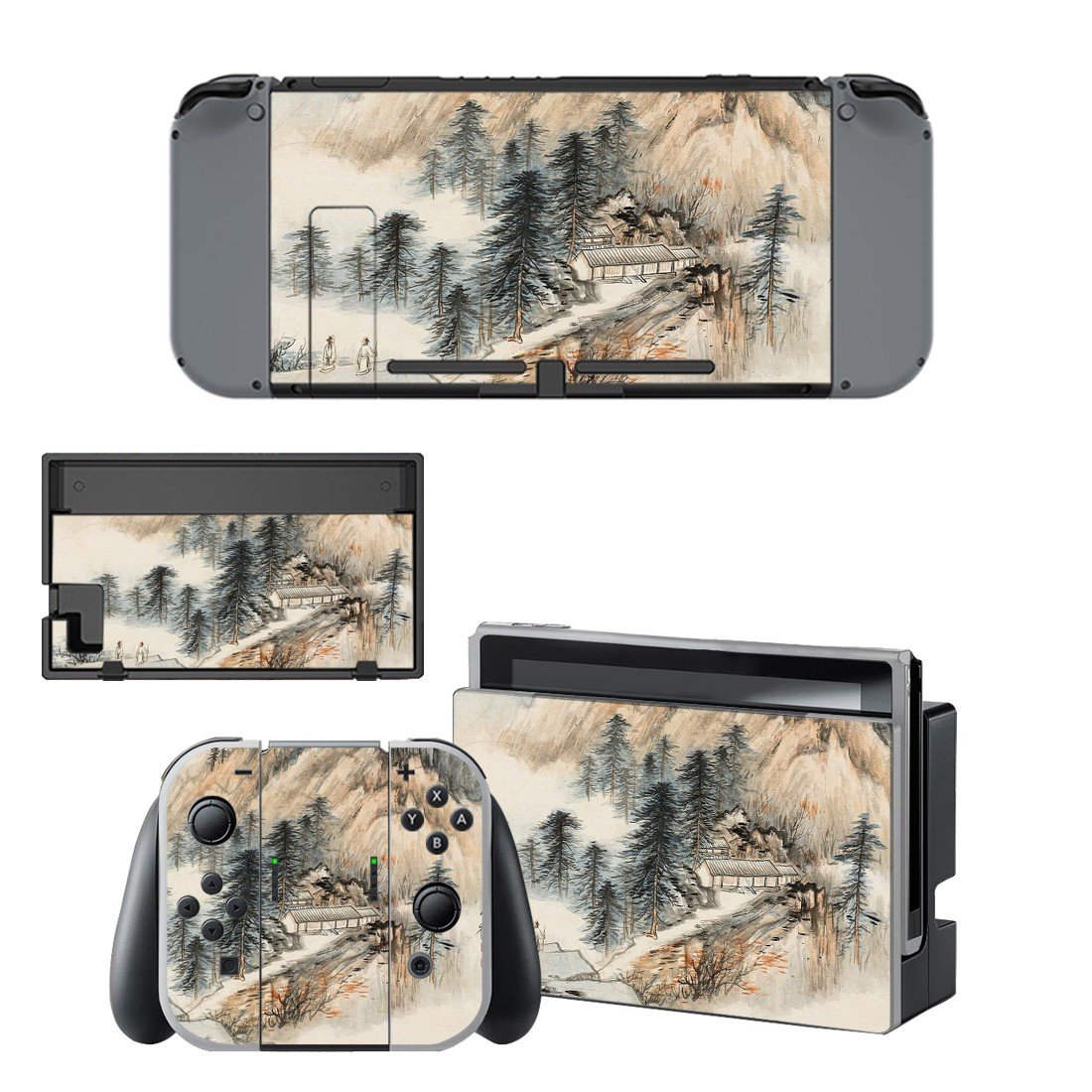 Hill Wallpaper decal skin sticker for Nintendo Switch console and controllers