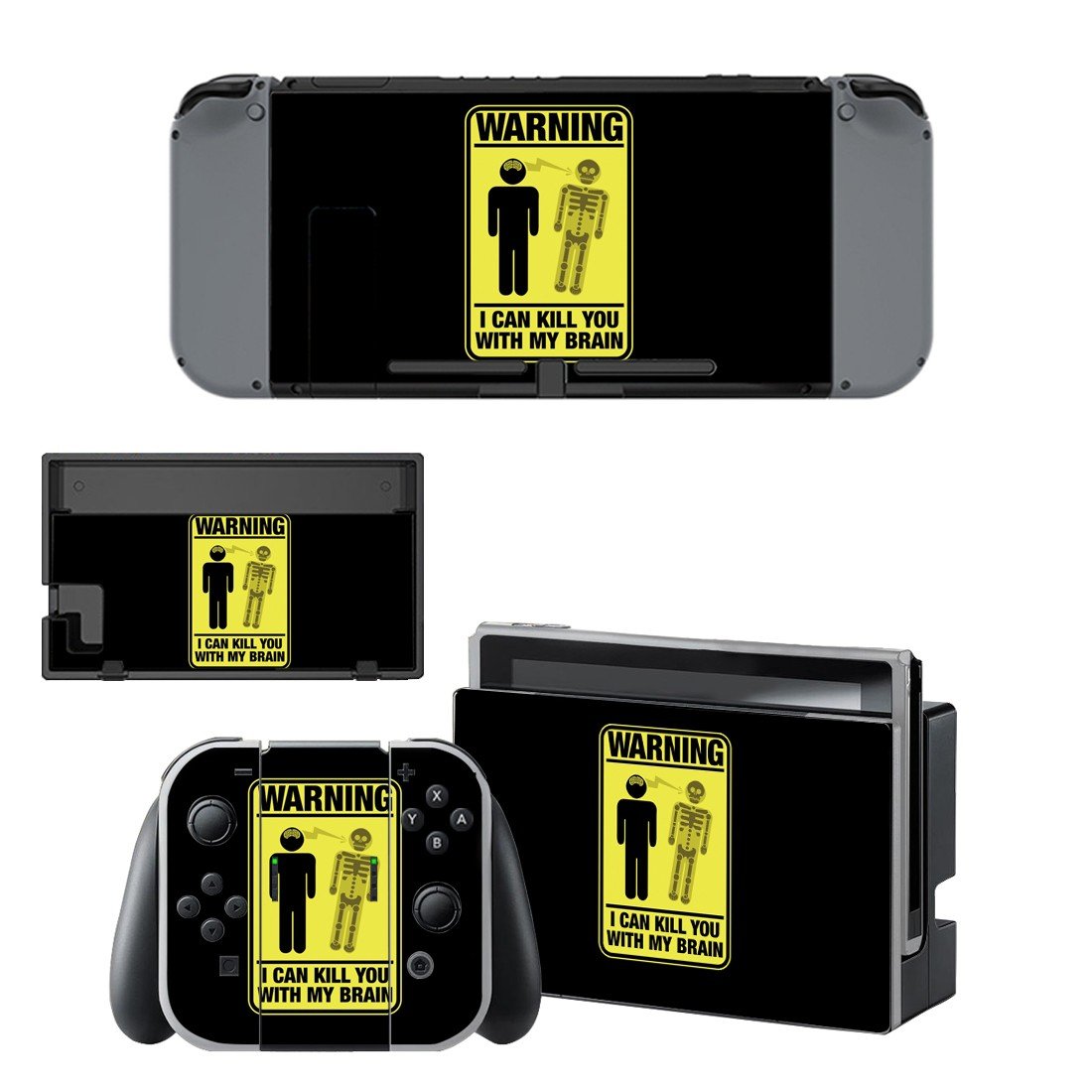 Danger Icon decal skin sticker for Nintendo Switch console and controllers