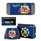 Fallout 76 decal skin sticker for Nintendo Switch console and controllers