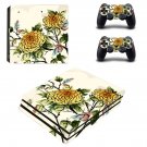 Flower Wallpaper decal skin sticker for PS4 Pro console and controllers