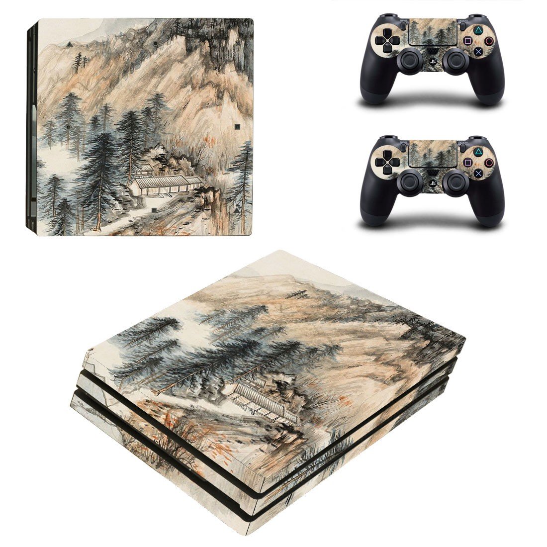 Hill Wallpaper decal skin sticker for PS4 Pro console and controllers