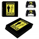 Danger Icon decal skin sticker for PS4 Pro console and controllers
