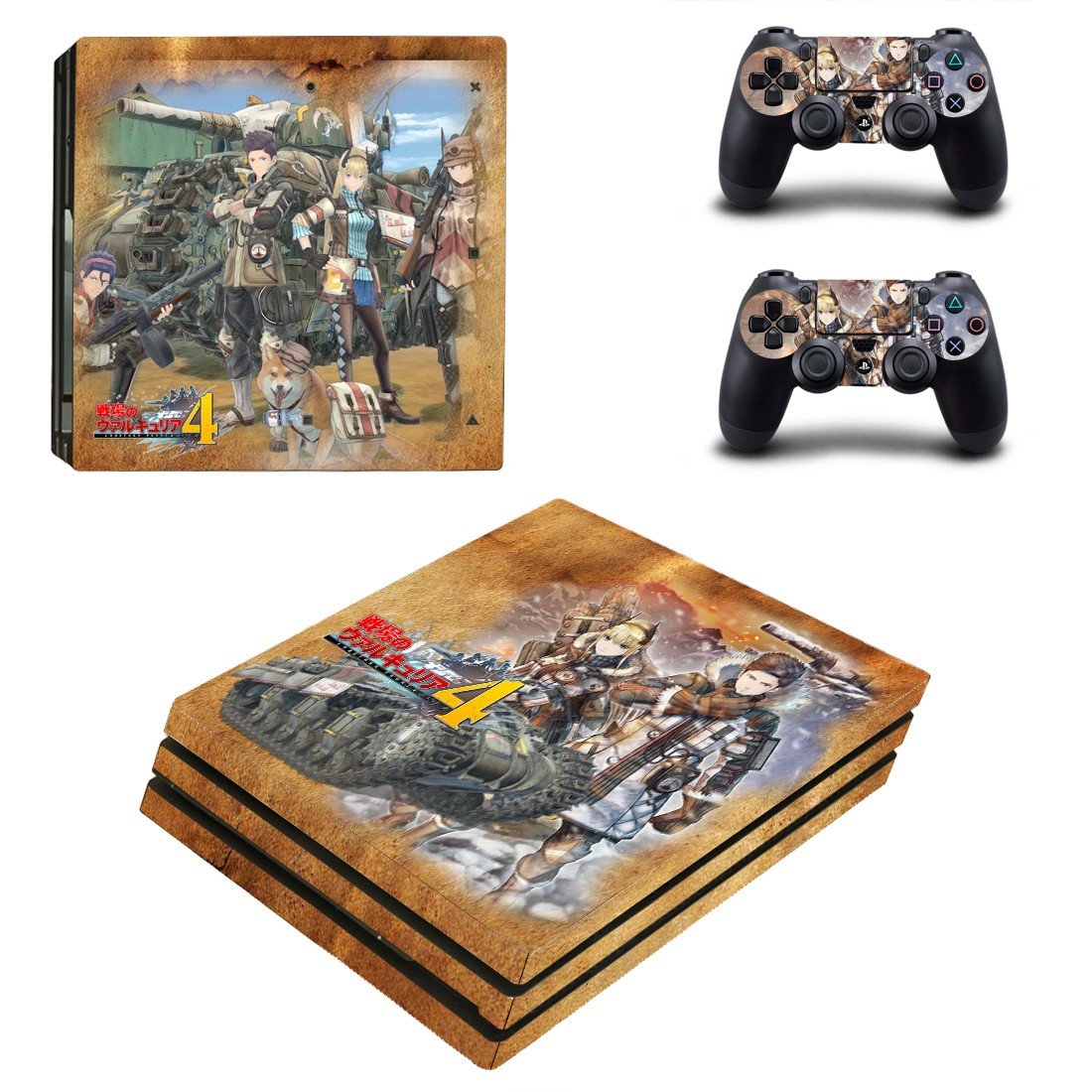 Valkyria Chronicles 4 decal skin sticker for PS4 Pro console and controllers