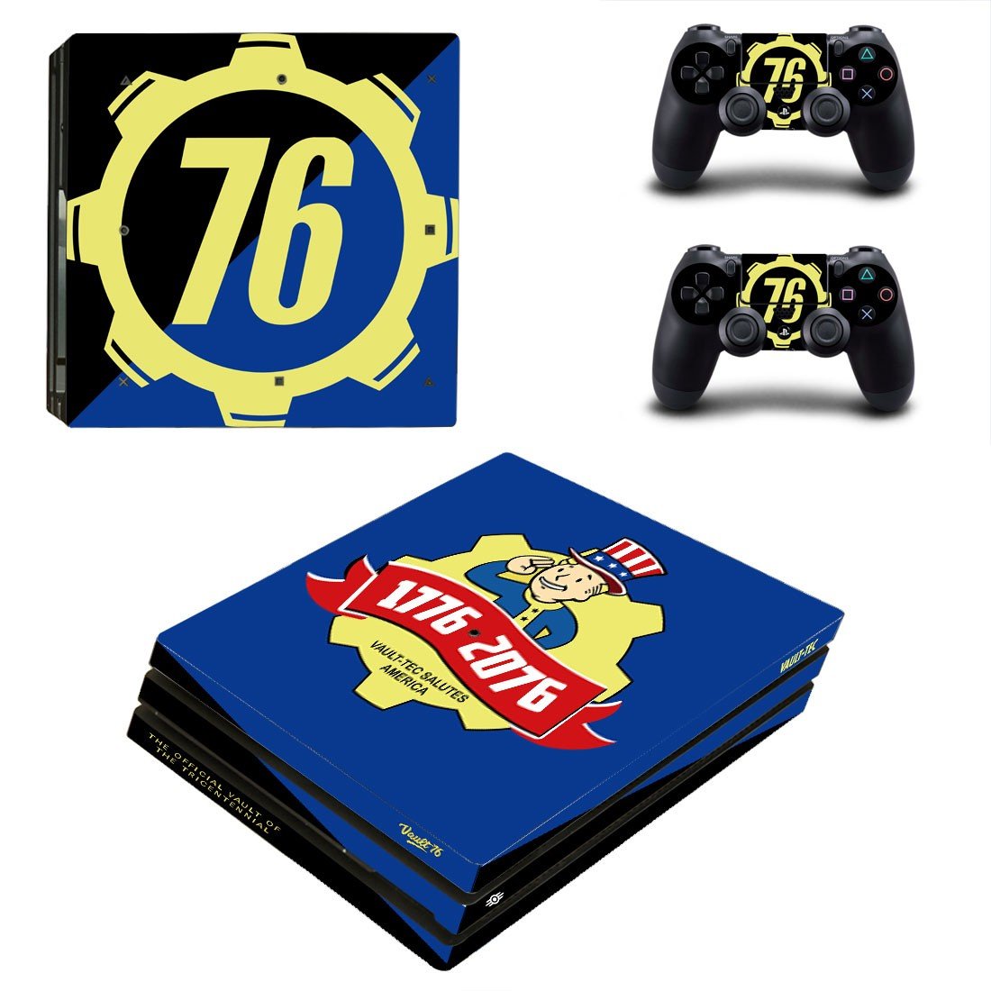 Fallout 76 decal skin sticker for PS4 Pro console and controllers