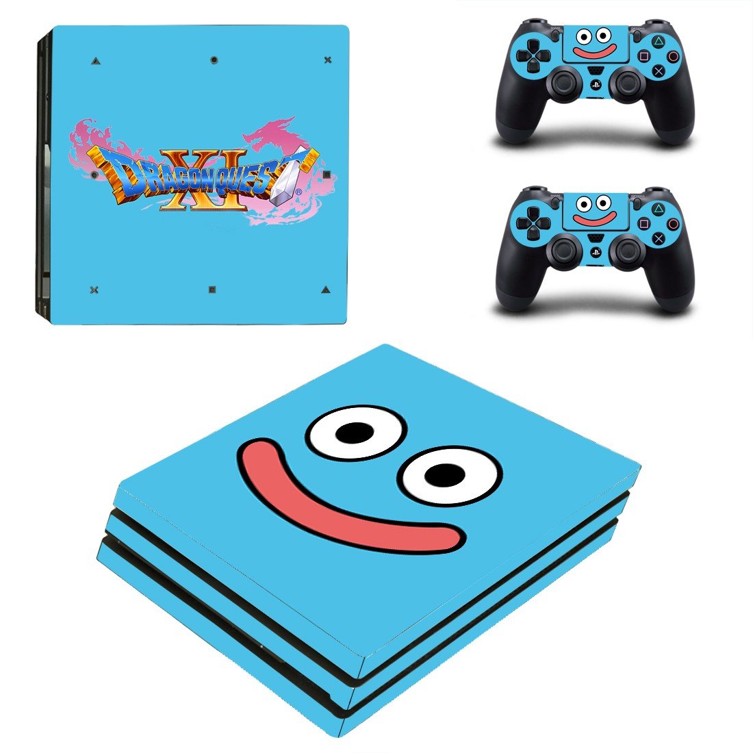 Dragon Quest 11 decal skin sticker for PS4 Pro console and controllers