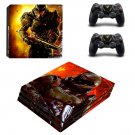 Doom 4 decal skin sticker for PS4 Pro console and controllers