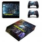 Cyberpunk 2077 decal skin sticker for PS4 Pro console and controllers