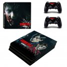 Resident Evil 2 remake decal skin sticker for PS4 Pro console and controllers