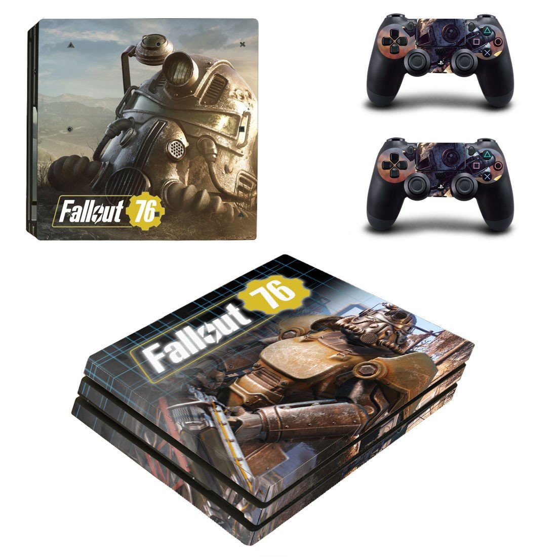 Fallout 76 decal skin sticker for PS4 Pro console and controllers
