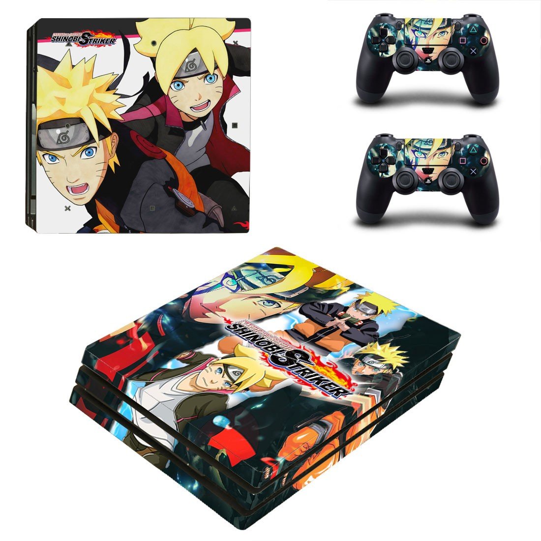 Naruto to Boruto Shinobi Striker decal skin sticker for PS4 Pro console and controllers