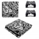 Floral Wallpaper decal skin sticker for PS4 Slim console and controllers