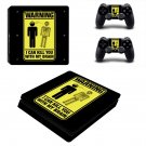 Danger Icon decal skin sticker for PS4 Slim console and controllers