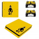 Futurama bender decal skin sticker for PS4 Slim console and controllers