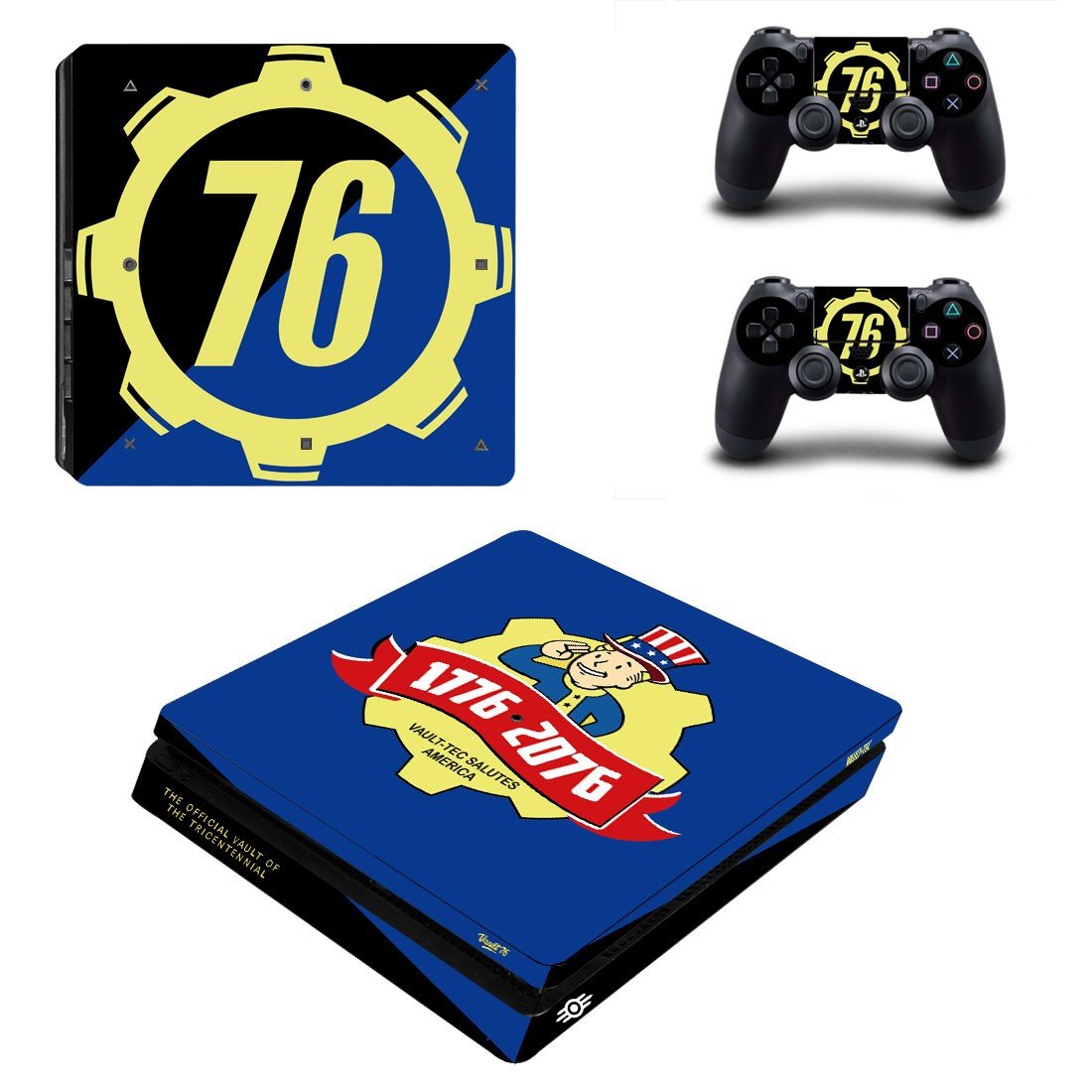 Fallout 76 decal skin sticker for PS4 Slim console and controllers