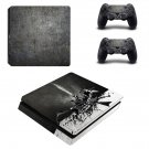 Metal Wallpaper decal skin sticker for PS4 Slim console and controllers