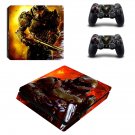 Doom 4 decal skin sticker for PS4 Slim console and controllers