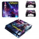 Cyberpunk 2077 decal skin sticker for PS4 Slim console and controllers
