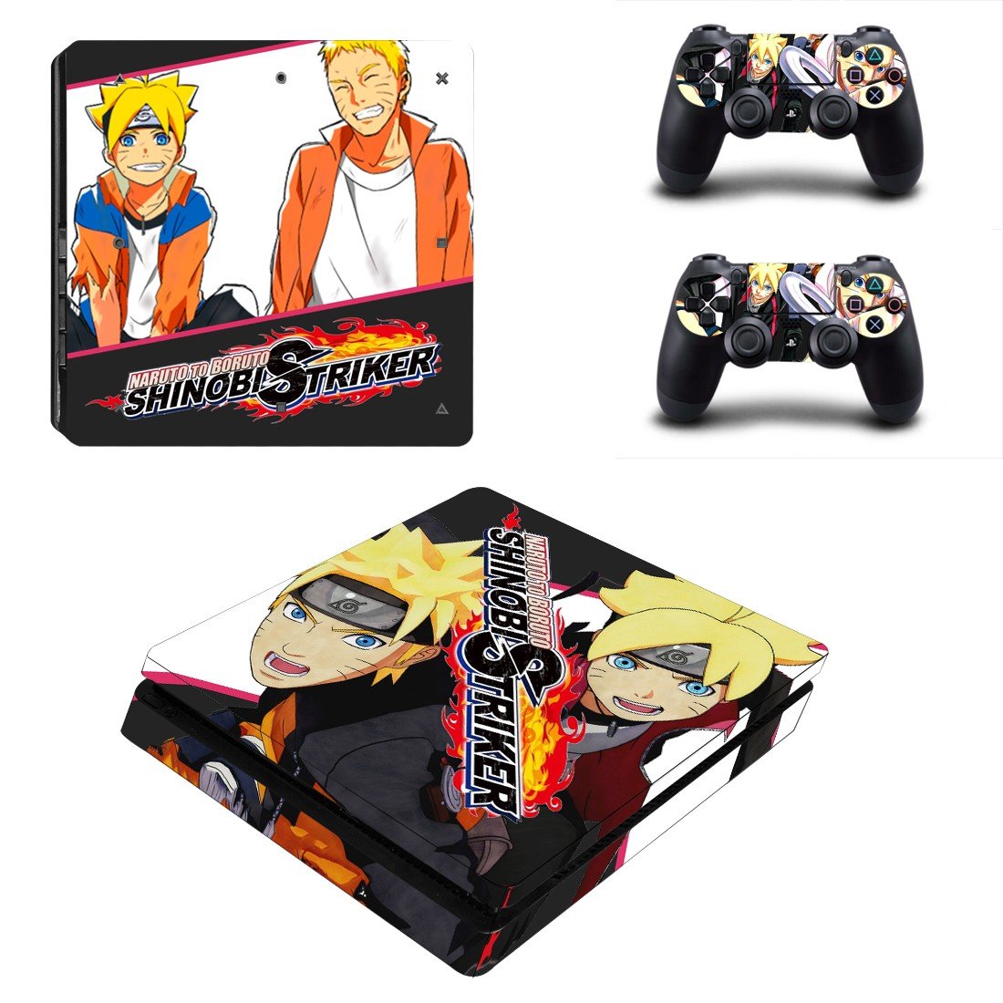 Naruto to Boruto Shinobi Striker decal skin sticker for PS4 Slim console and controllers