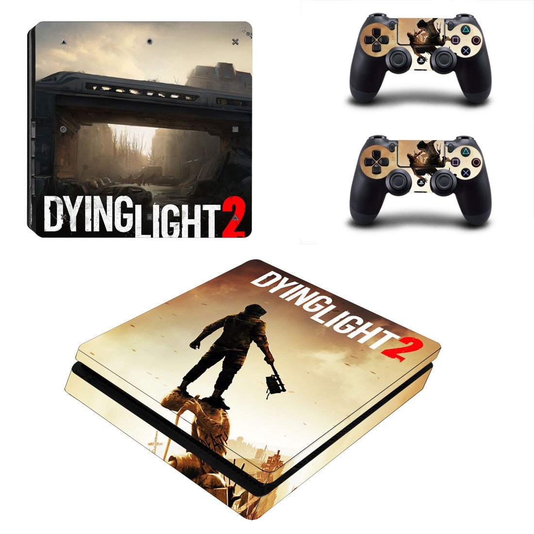 Dying Light 2 decal skin sticker for PS4 Slim console and controllers