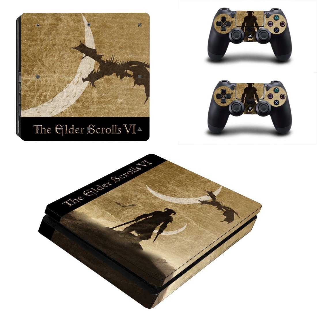 The Elder Scrolls 6 decal skin sticker for PS4 Slim console and controllers
