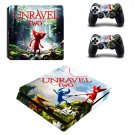 Unravel Two decal skin sticker for PS4 Slim console and controllers