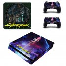 Cyberpunk 2077 decal skin sticker for PS4 Slim console and controllers