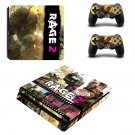 Rage 2 decal skin sticker for PS4 Slim console and controllers