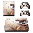 Swan Wallpaper decal skin sticker for Xbox One X console and controllers