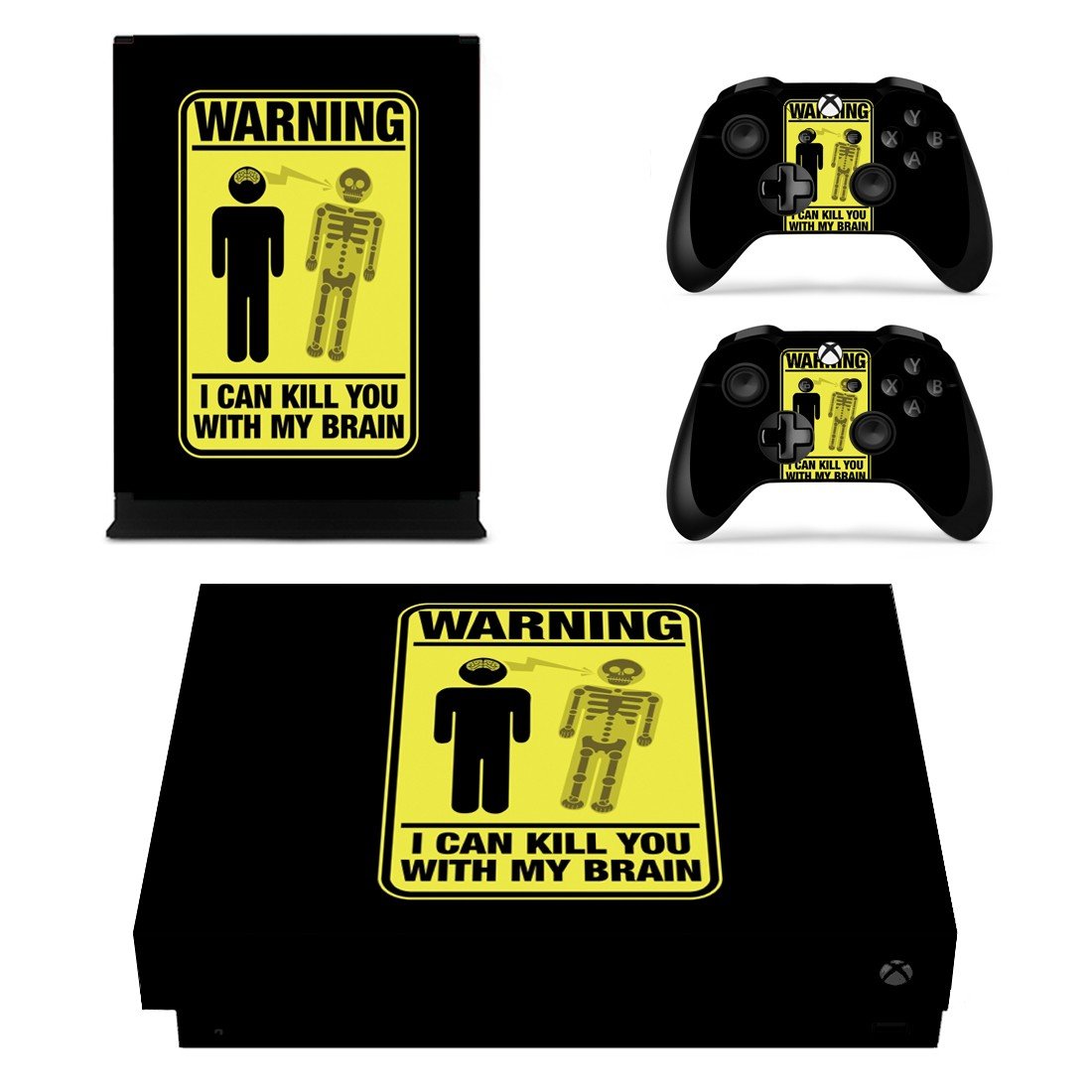 Danger Icon decal skin sticker for Xbox One X console and controllers