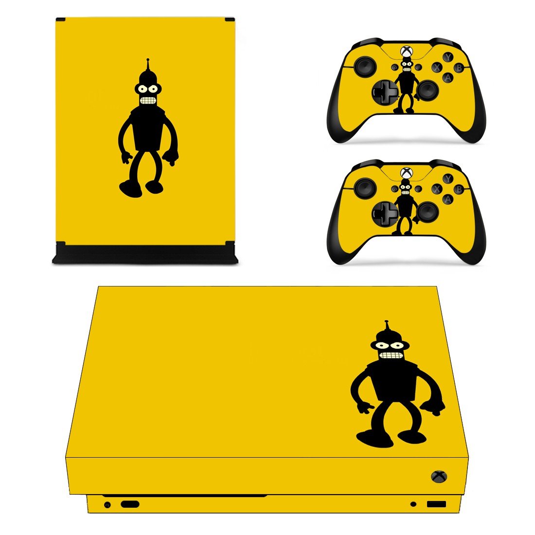 Futurama bender decal skin sticker for Xbox One X console and controllers