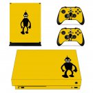 Futurama bender decal skin sticker for Xbox One X console and controllers