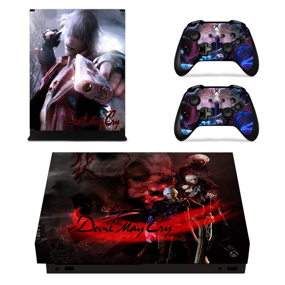Devil May Cry decal skin sticker for Xbox One X console and controllers