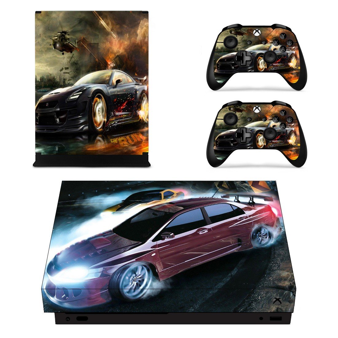 Car Wallpaper decal skin sticker for Xbox One X console and controllers