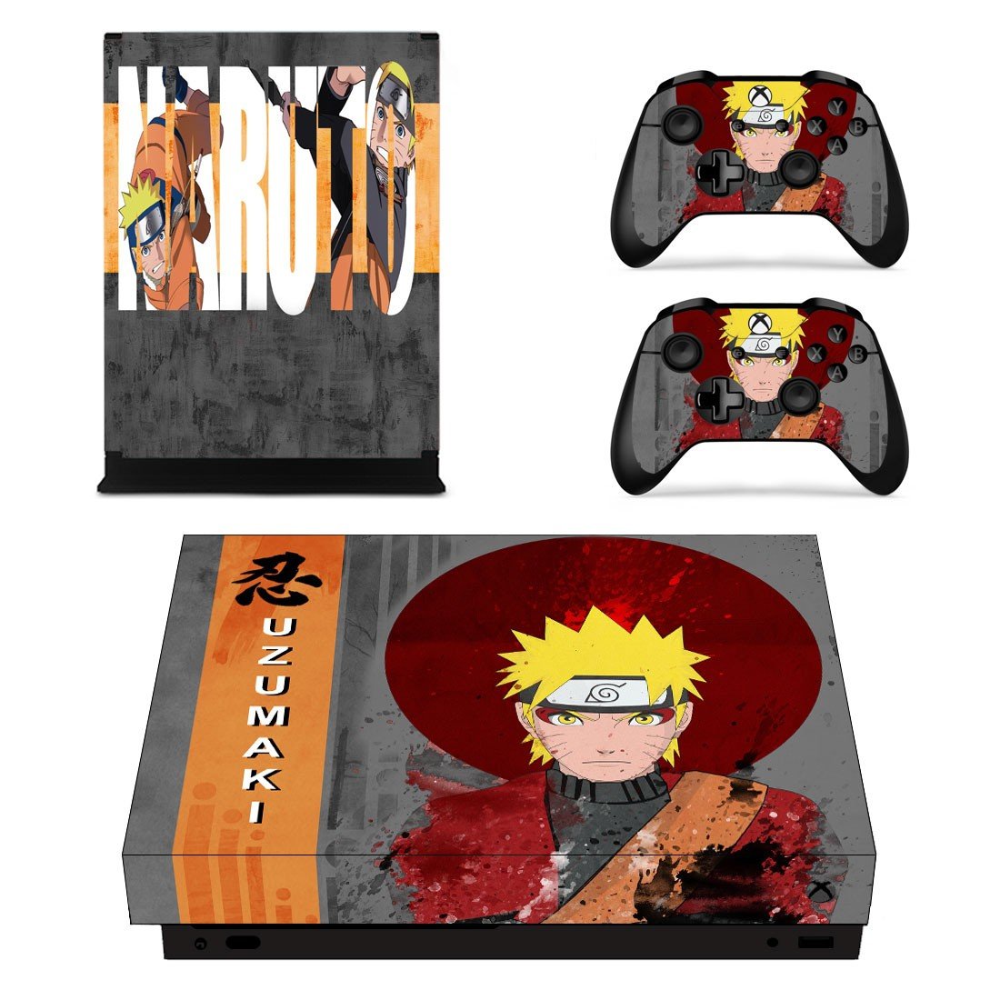 Naruto decal skin sticker for Xbox One X console and controllers