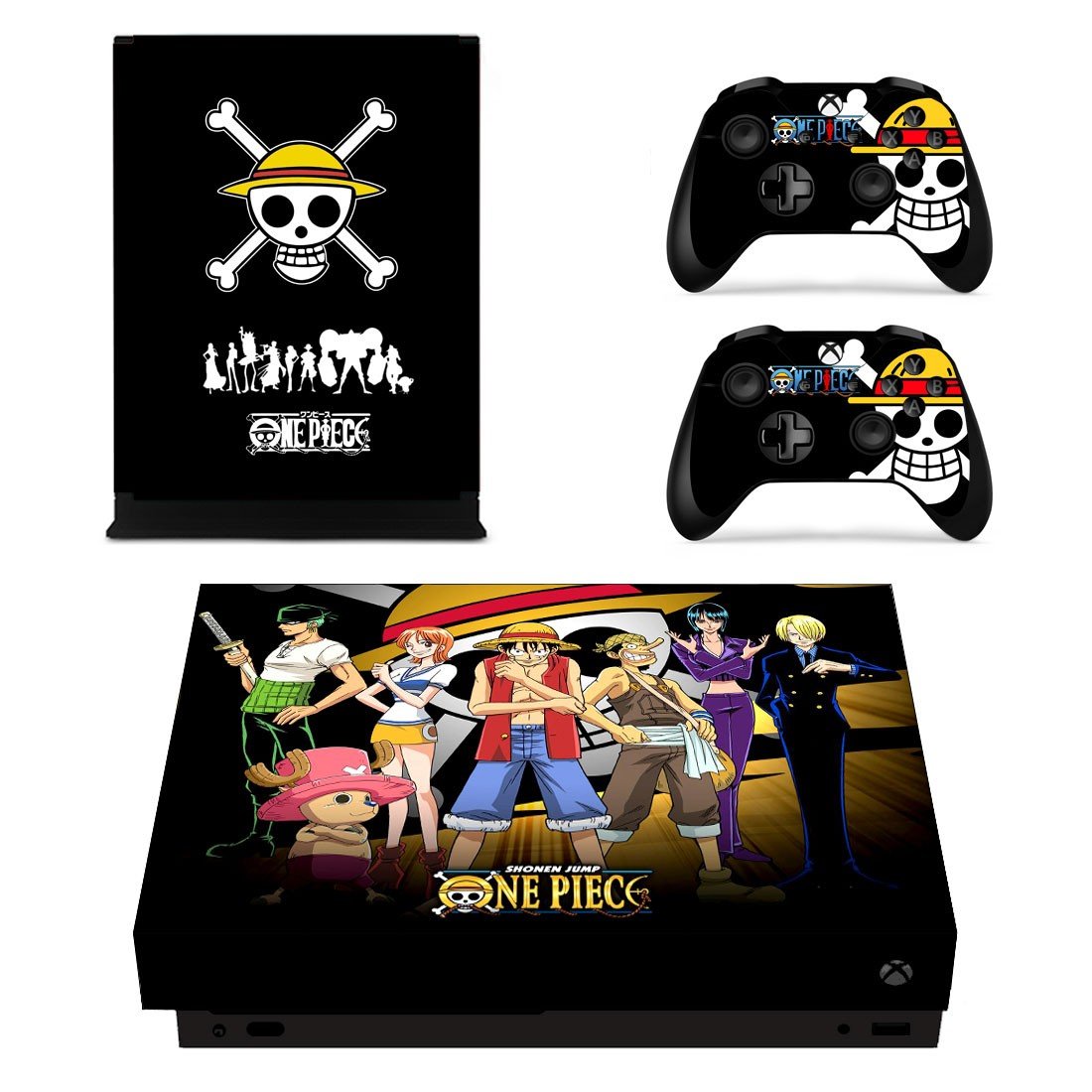 One Piece decal skin sticker for Xbox One X console and controllers